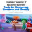 Inside-Out-2-Reflective-Questions-Tools-for-Navigating-Emotions-and-Identity-Printable-therapist-written-study-guide-square. [includes graphic image of the new emotions anxiety, envy and embarrassment meeting the emotions from the first movie]